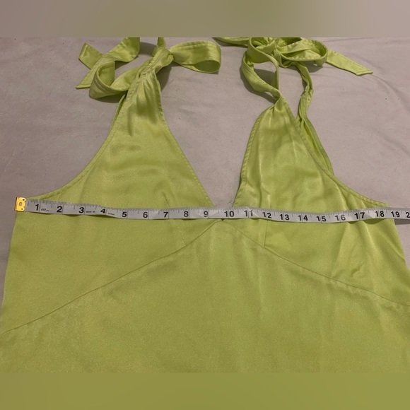 Stine Goya Rosario Dress color Yuzu/Green size Medium Tie Bow Straps NWT - Picture 9 of 15